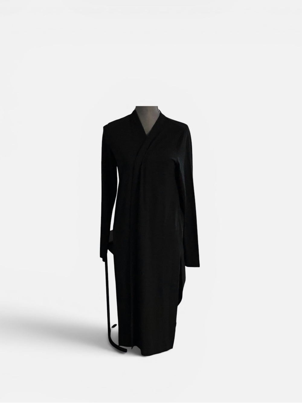 Simons Black Long-Sleeve Wrap Jacket